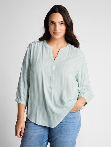 Tom Tailor Women + Blouse in Groen: voorkant
