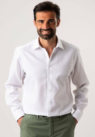 Black Label Shirt Regular Fit Businesshemd 'KENT' in Weiß: predná strana