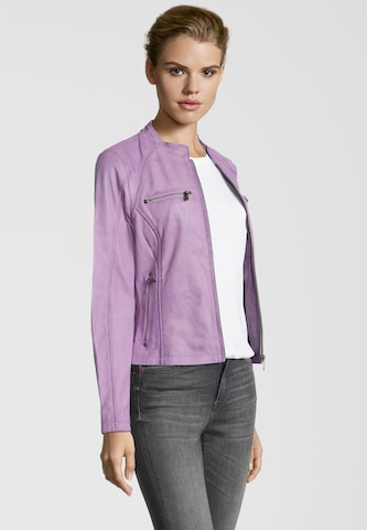 BUFFALO Between-Season Jacket 'BE EXCITED' in Purple