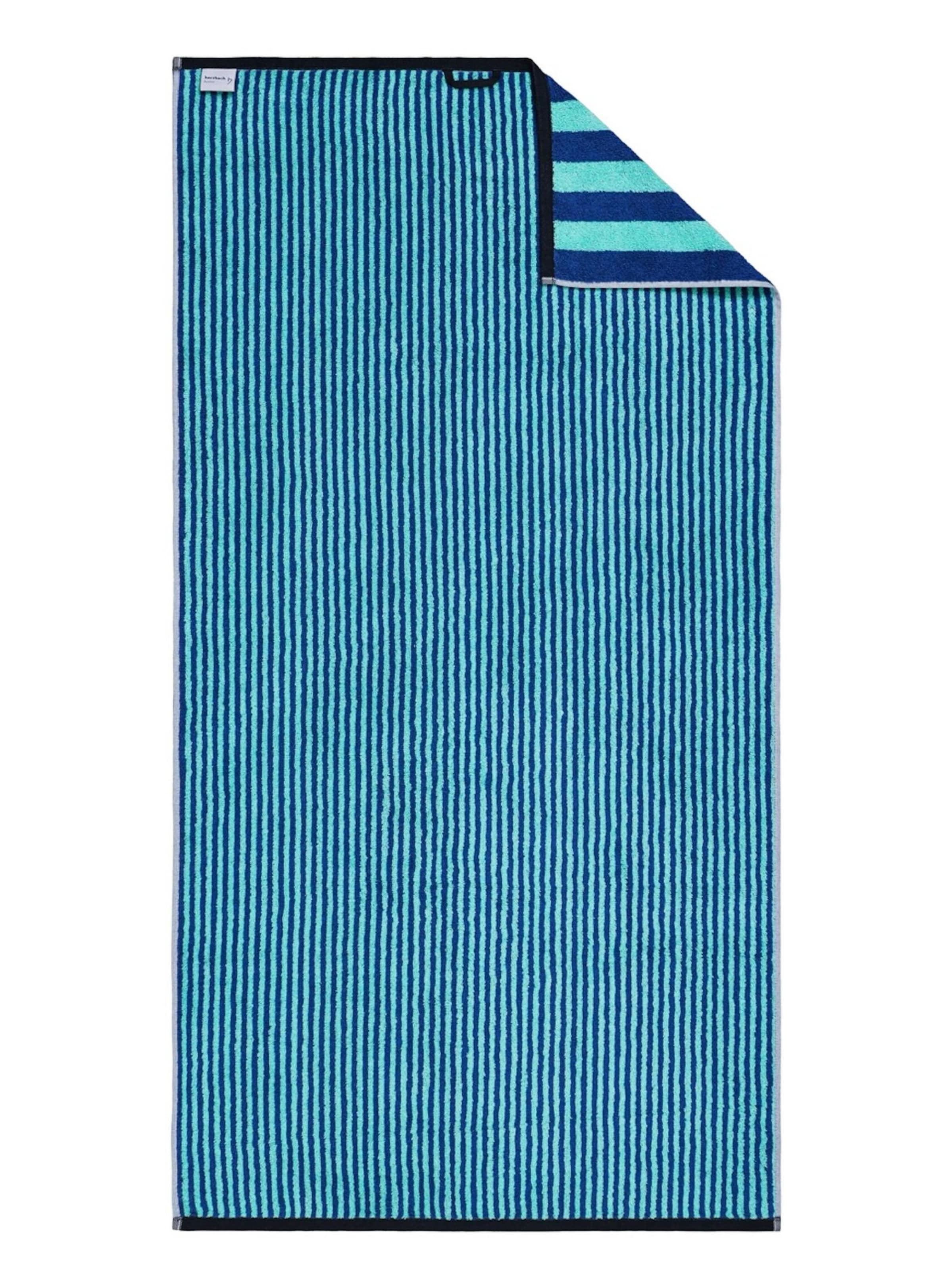 Serviette de douche 'Good Vibes' Herzbach home en bleu