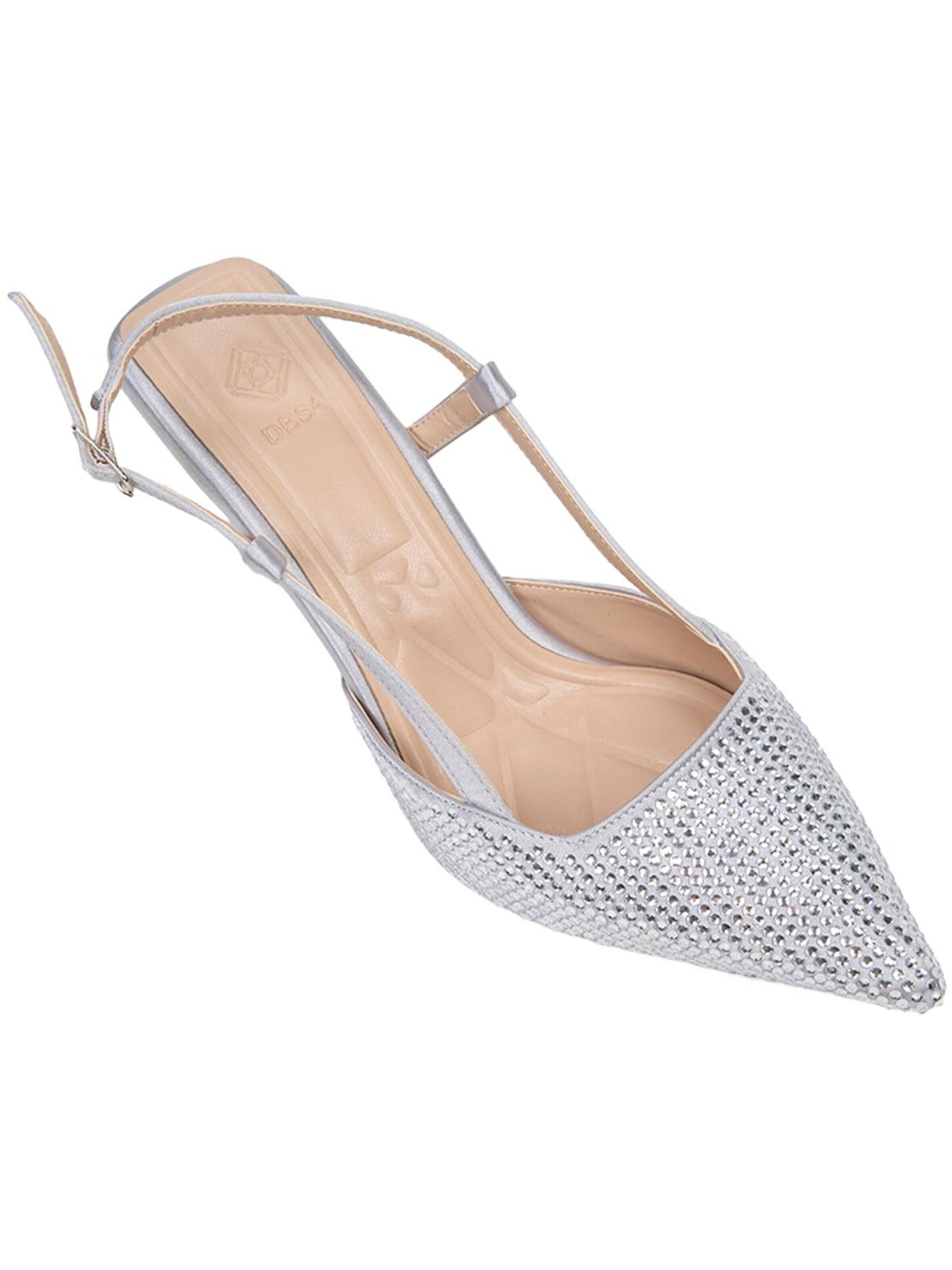 Desa Slingback pumps 'Stilett' in 38 in Silver, Item view
