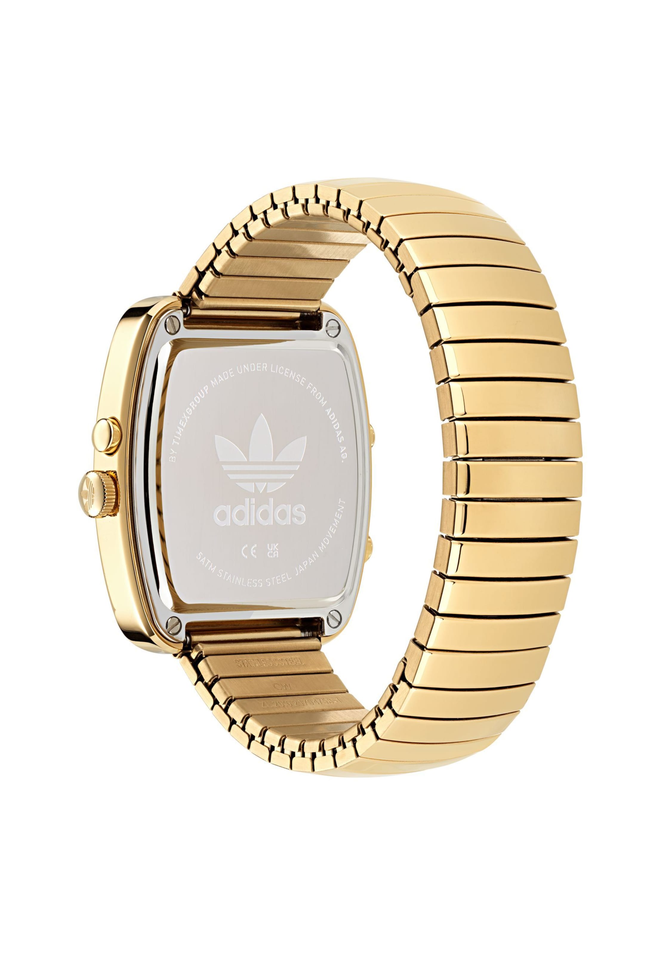 ADIDAS ORIGINALS Analogt ur 'Retro Wave Three' i guld