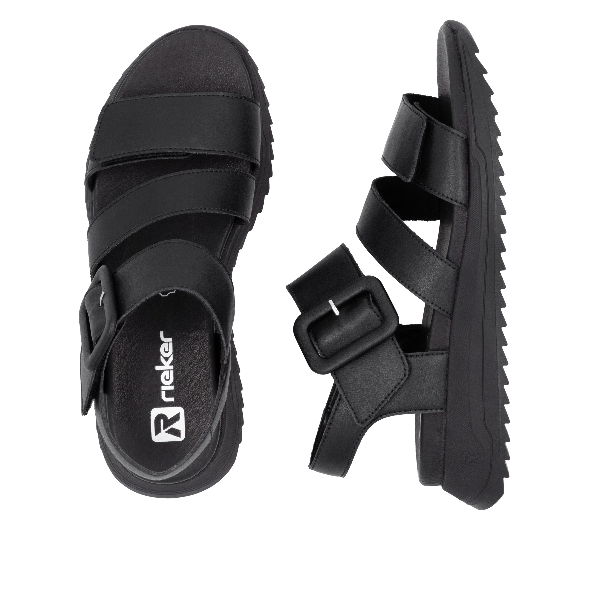 Sandales à lanières 'W2950' Rieker Sport en noir