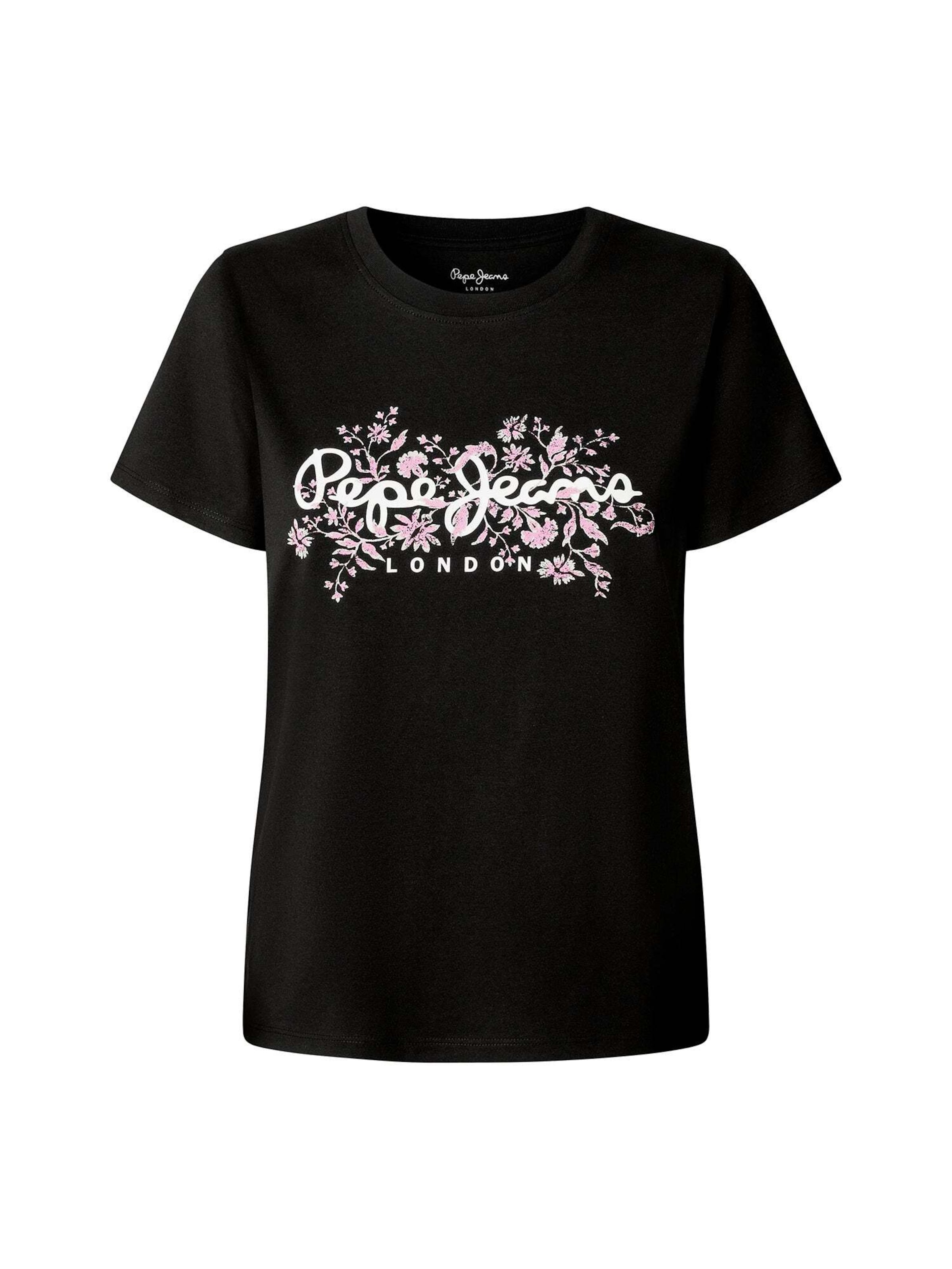 Pepe Jeans Μπλουζάκι 'Bero' σε μαύρο: μπροστά