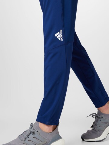 ADIDAS SPORTSWEAR Zúžený strih Športové nohavice 'D4T' - Modrá
