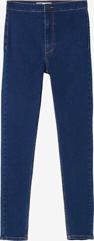 Bershka Skinny Jeans in Blauw: voorkant