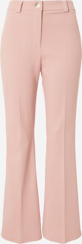 Bootcut Pantaloni con piega frontale di Dorothy Perkins in rosa: frontale