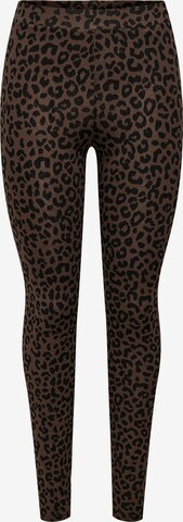 Skinny Leggings 'BELLA' ONLY en marron : devant