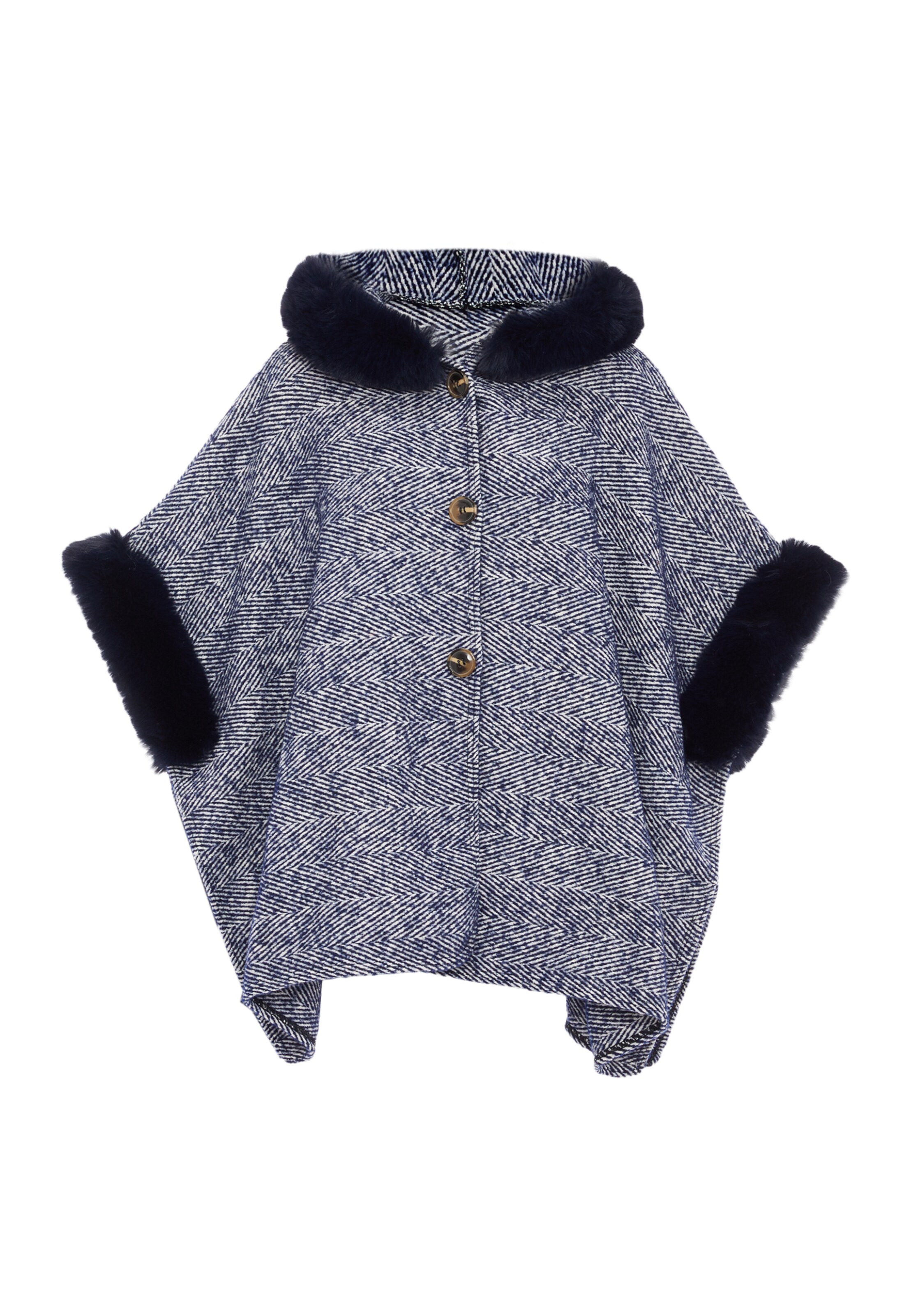 FRAULLY Cape in Blauw