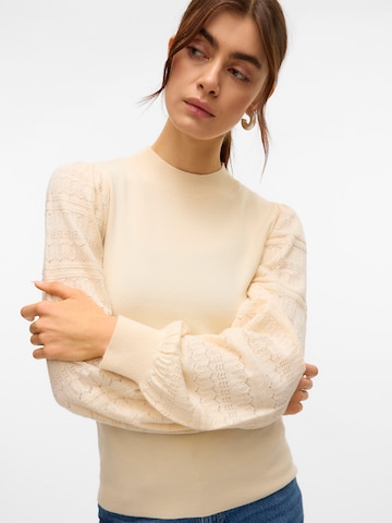 VERO MODA Tröja 'VMNEWLIMONE' i beige