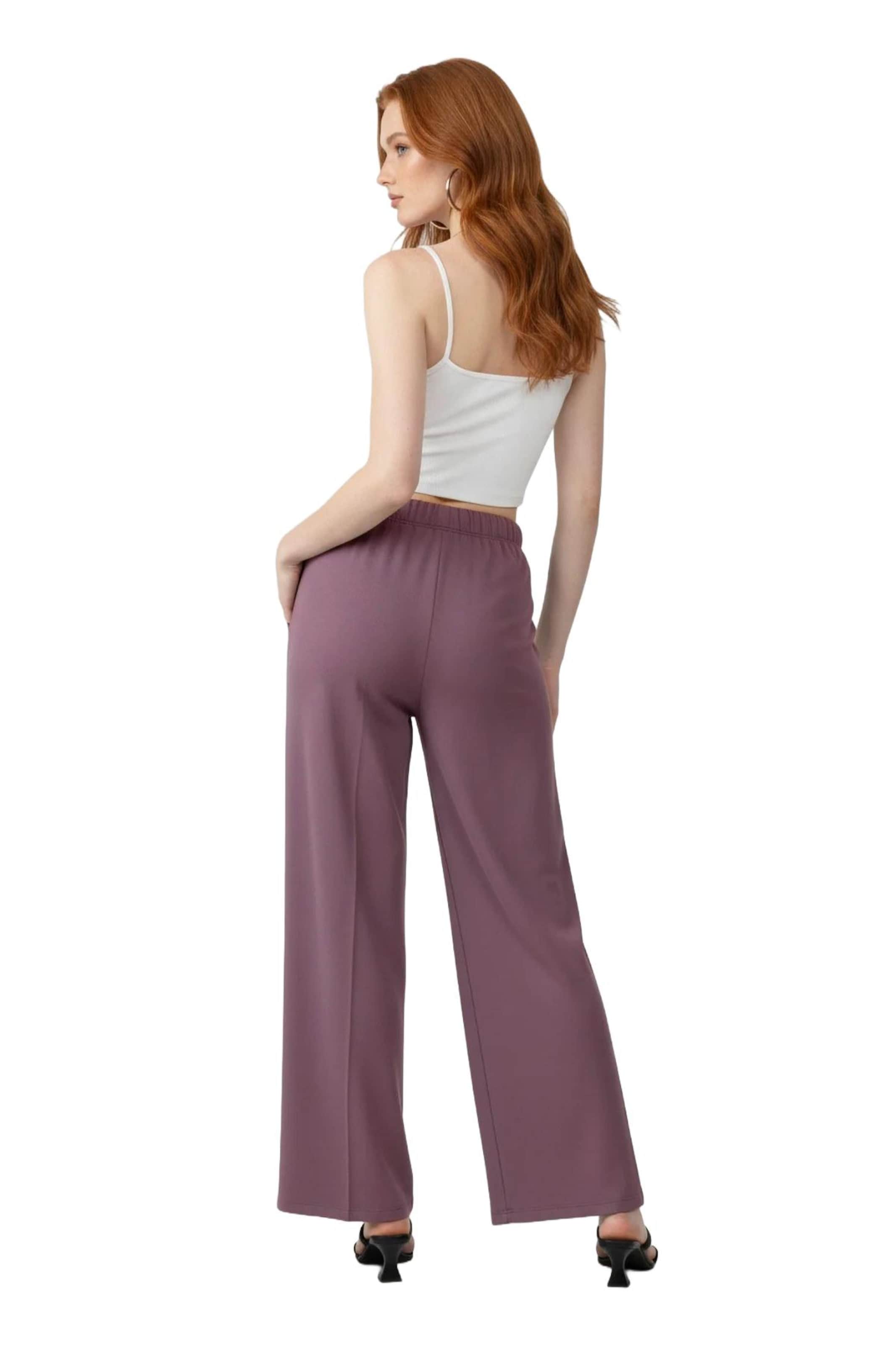 Wide Leg Pantalon No Matter What en violet