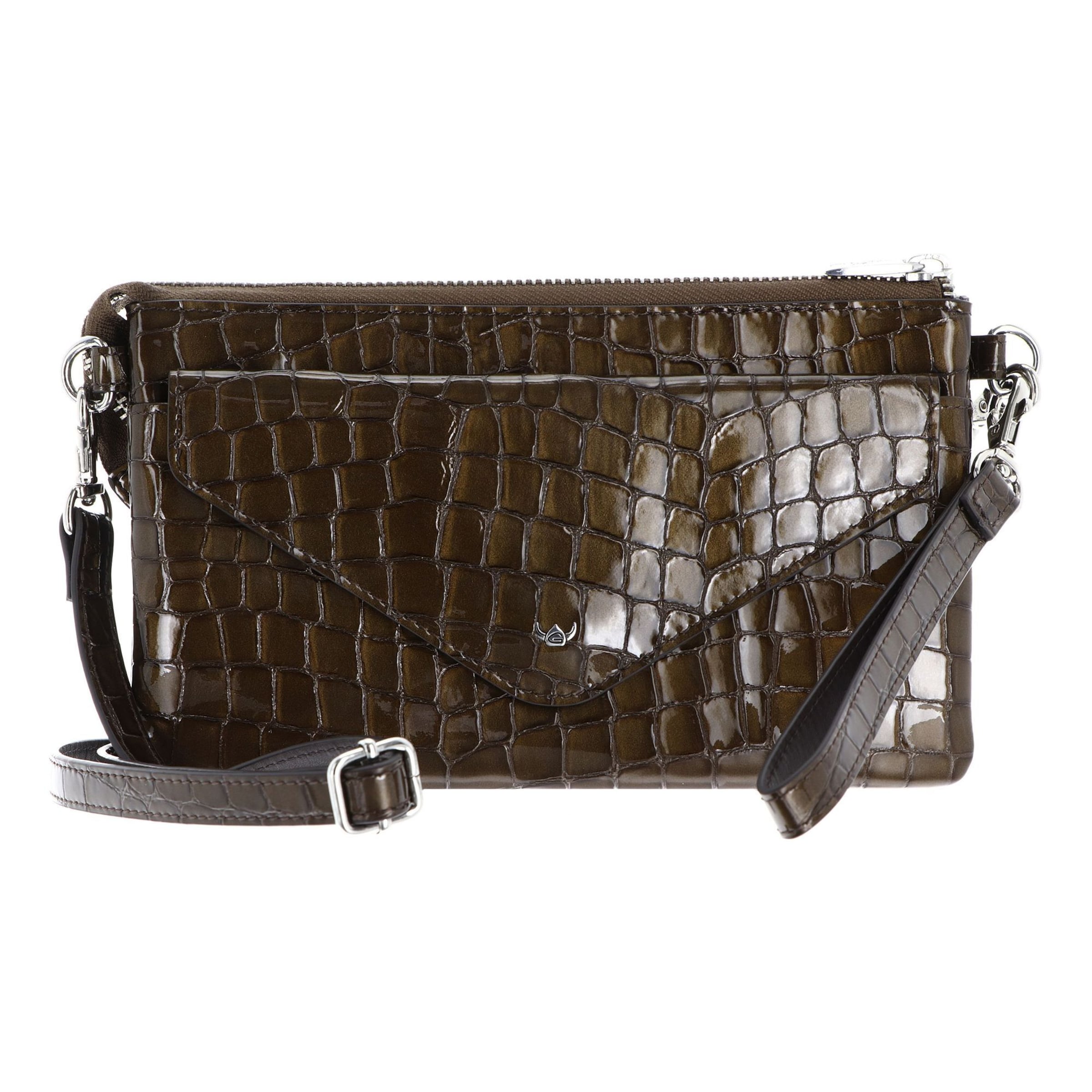 GOLDEN HEAD Clutch 'Cayenne' in Brown: front