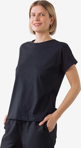 Maglietta 'Cap Tee' di Honest Basics in nero: frontale