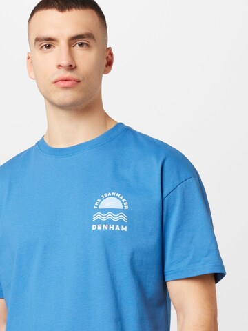 DENHAM T-shirt i blå