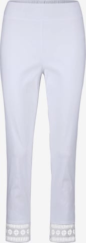 Coupe slim Pantalon 'Louisa' Goldner en blanc : devant