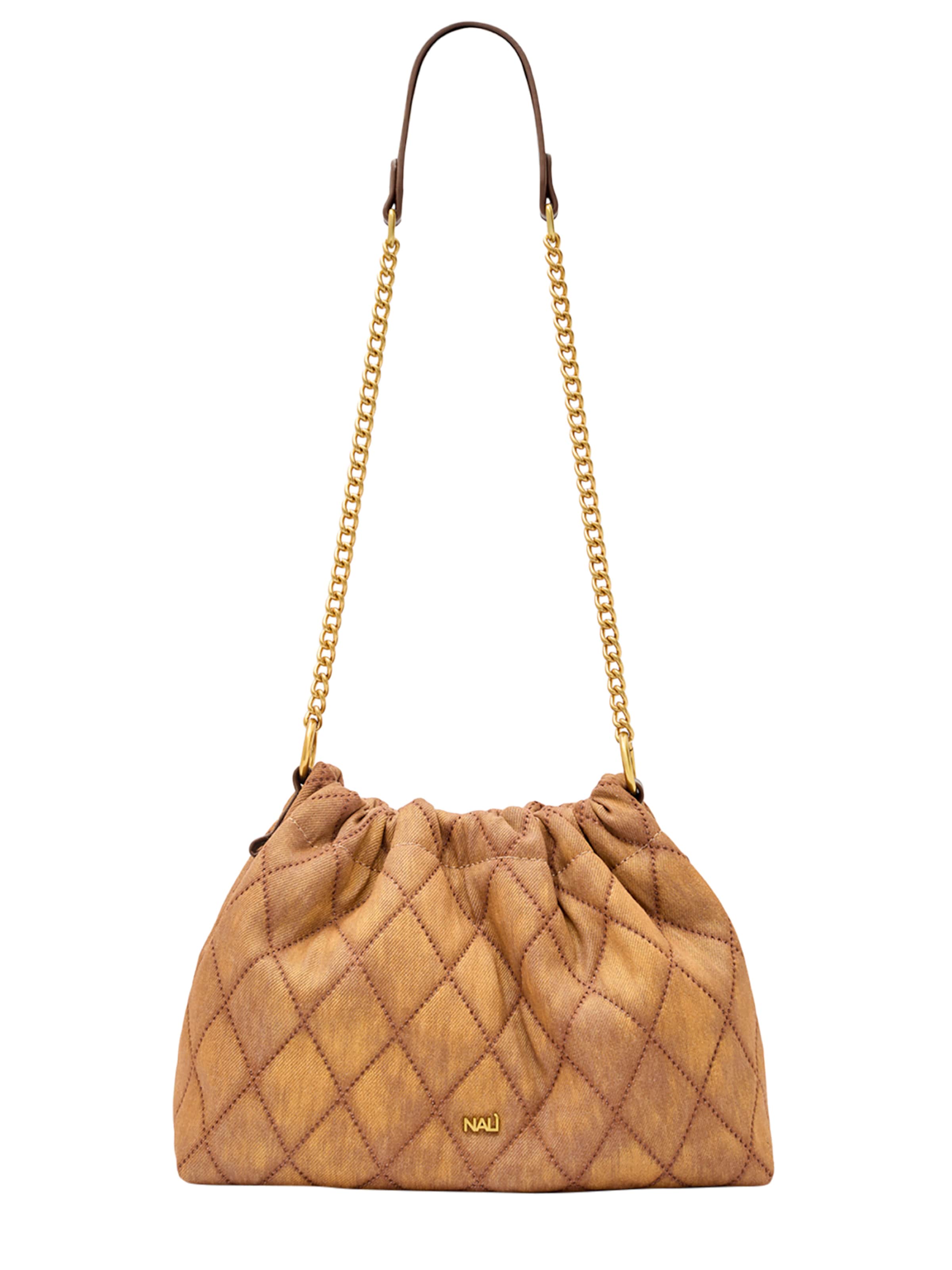 Borsa a spalla di NALì in marrone: frontale