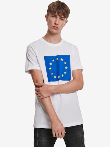 Coupe regular T-Shirt 'Europe' Mister Tee en blanc : devant