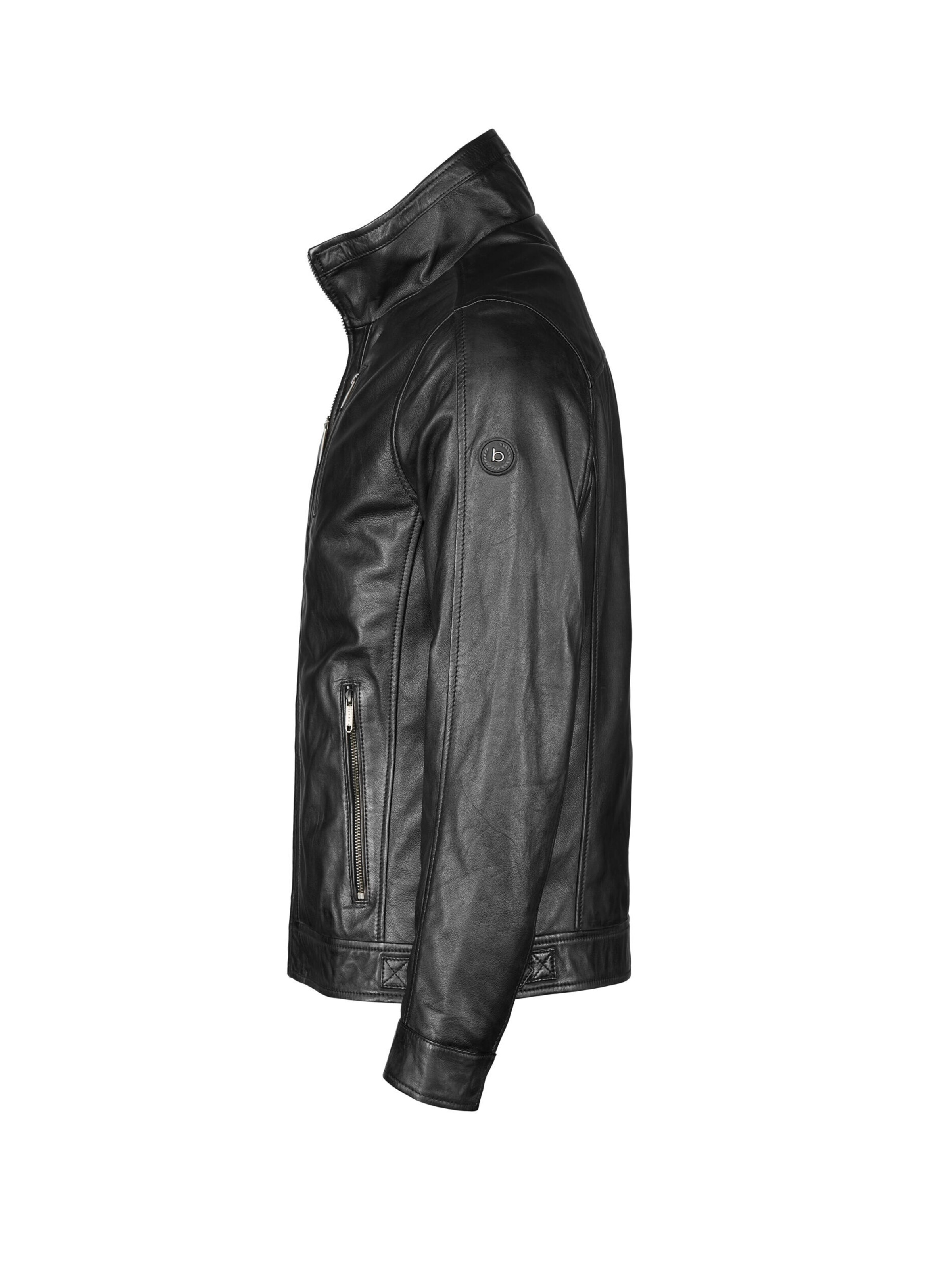 bugatti Lederjacke 'BUAlexio' in Schwarz