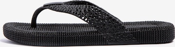 Brasileras - Sandalias de dedo 'Flopee' en negro: frente