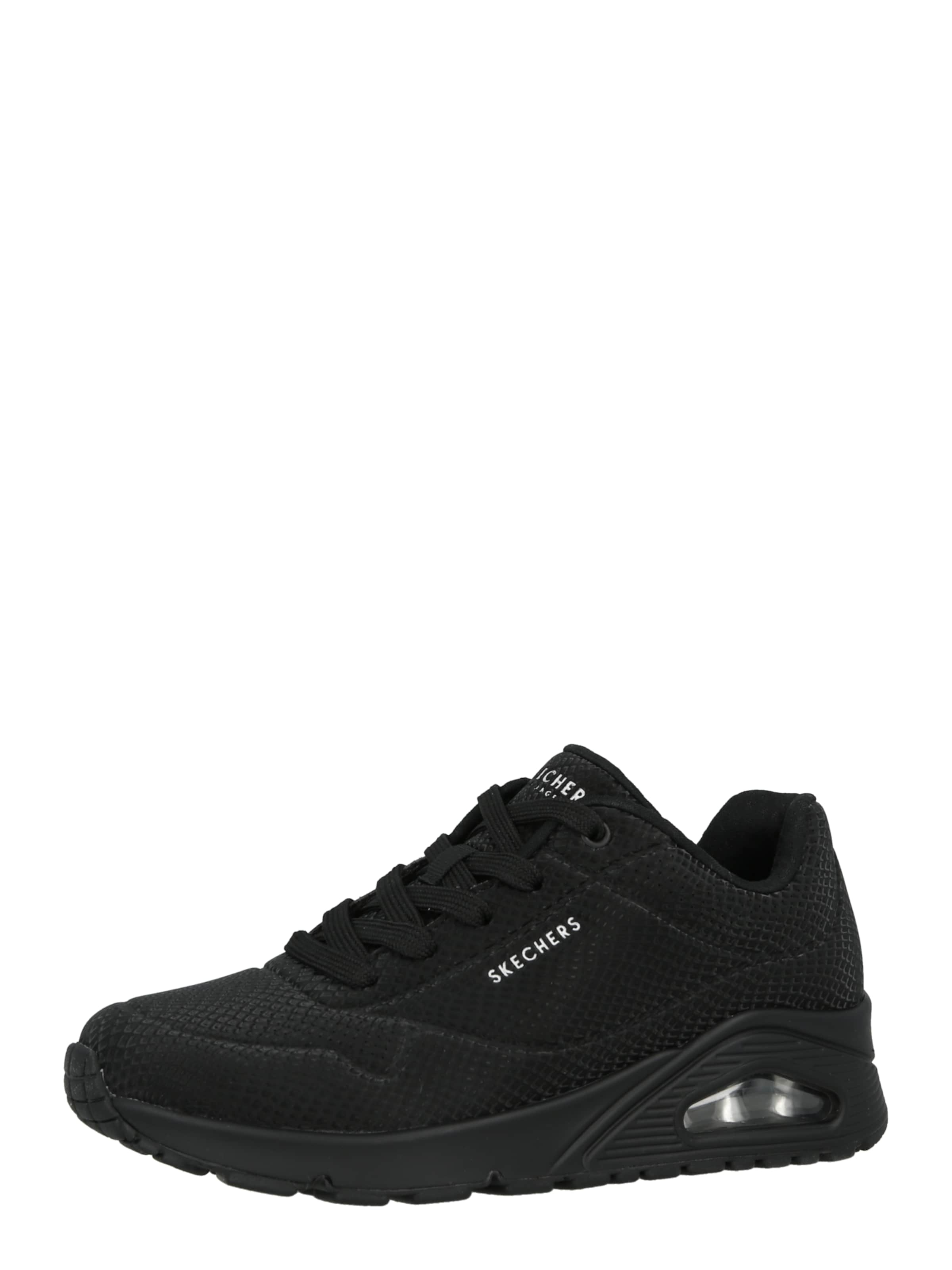 Sneaker bassa 'UNO - SHINY SCALE' di SKECHERS in nero: frontale