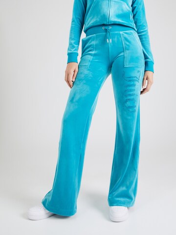 Juicy Couture Wide Leg Hose in Blau: Vorderseite
