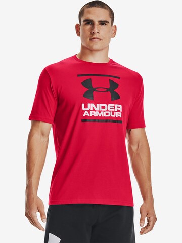 UNDER ARMOUR Performance Shirt 'Foundation' in Red: front