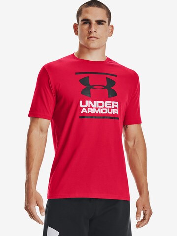 UNDER ARMOUR Funktionsshirt 'Foundation' in Rot: predná strana