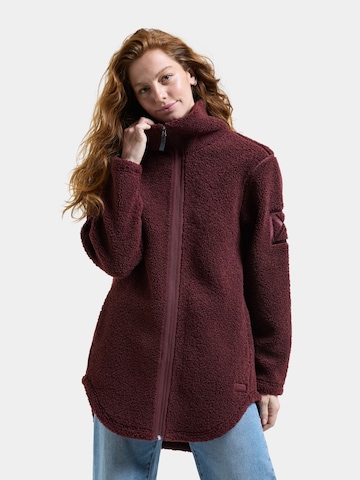 Didriksons Fleece jas in Rood: voorkant