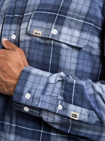 Legends Regular fit Overhemd 'Russel Flannel Check 04' in Blauw