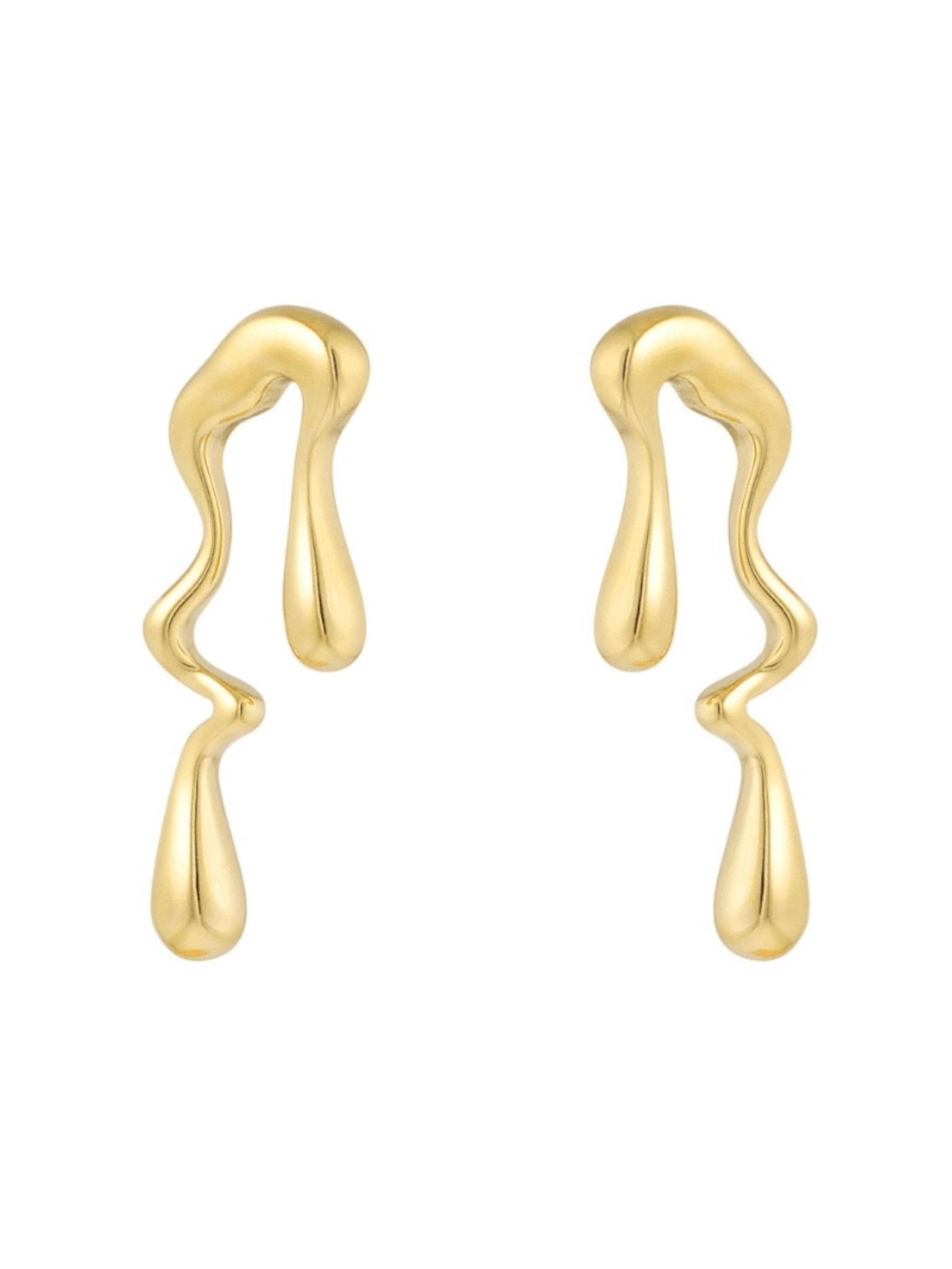 Orecchini 'Selestia' di La Moda Me in oro: frontale