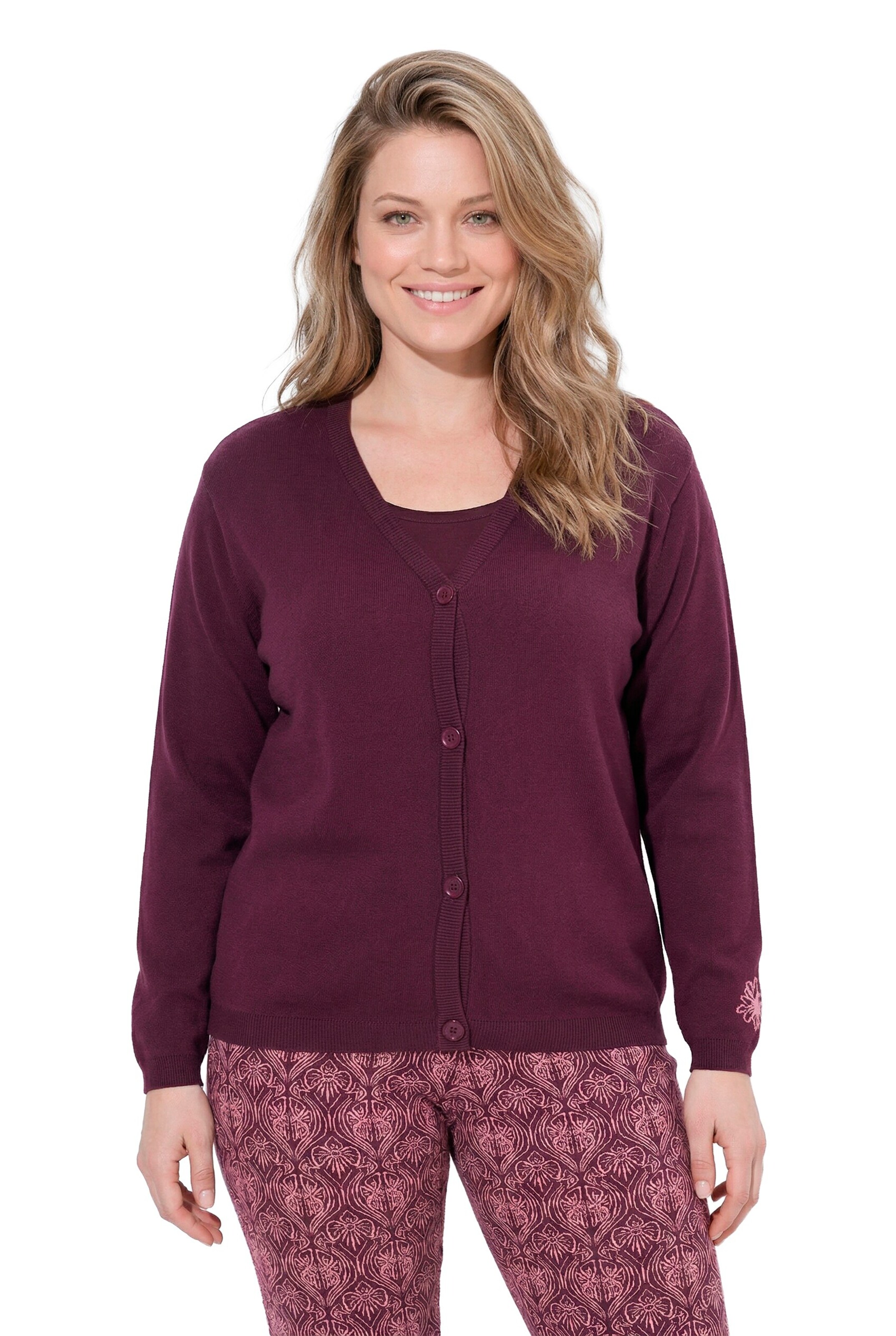 Ulla Popken Strickjacke in Rot