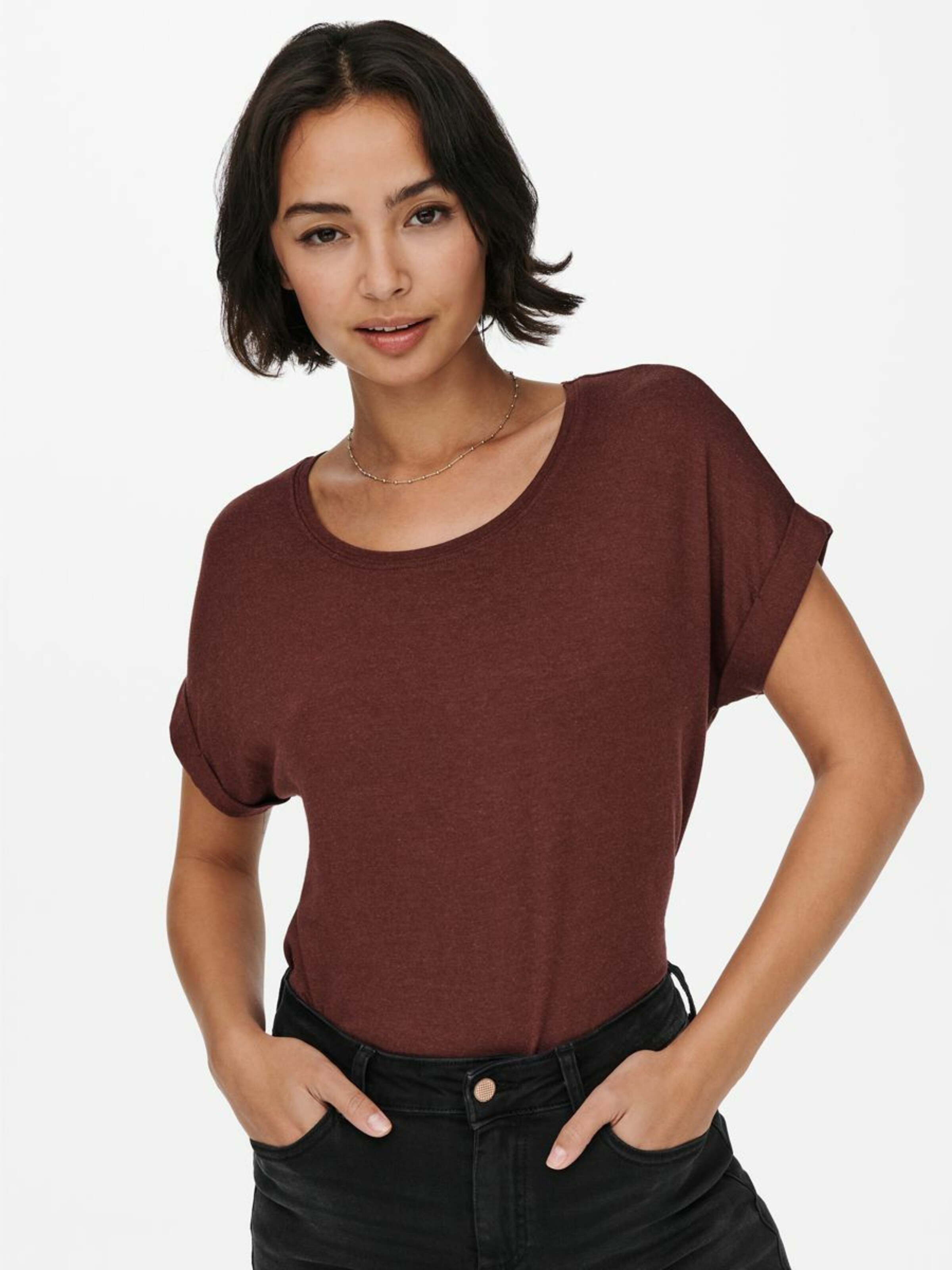 Frauen Shirts & Tops ONLY T-Shirt in Rostrot - WC94944 Frauen Shirts & Tops ONLY T-Shirt in Rostrot - WC94944