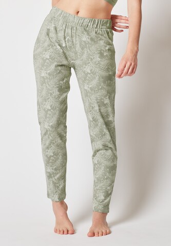 Skiny Pyjamahousut värissä vihreä: edessä