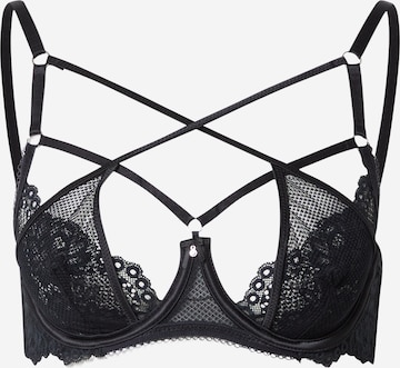 Hunkemöller T-Shirt BH 'ANNA' in Schwarz: predná strana