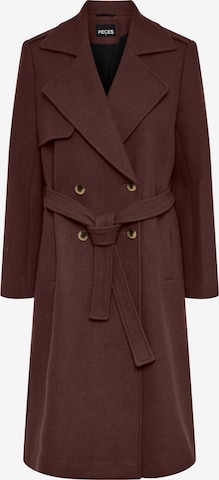 Manteau mi-saison 'Nika' PIECES en marron : devant