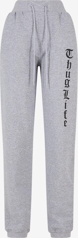 Thug Life Tapered Pants 'Hit The Streets' in Grey: front