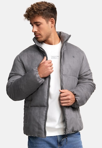 INDICODE JEANS Winter jacket in Grey: front