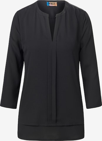WALL London Blouse in Black: front