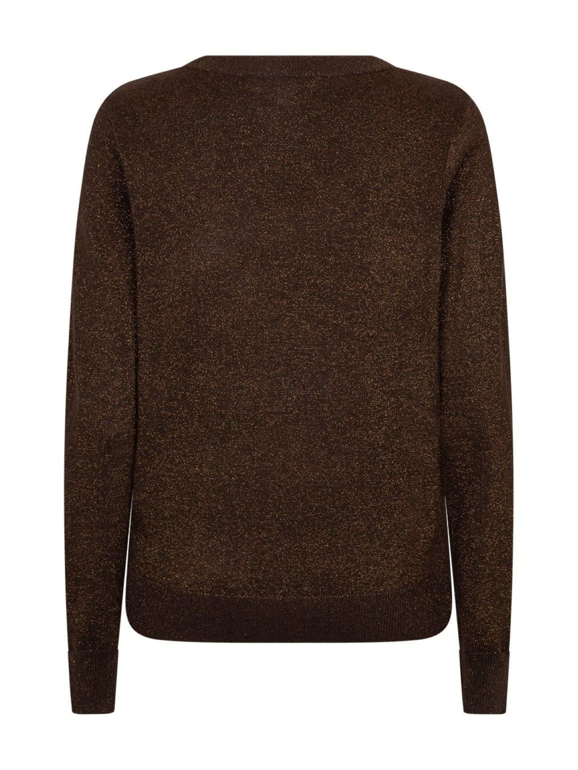 Red Button Knitted top 'RB sweet sparkle brown' in Brown