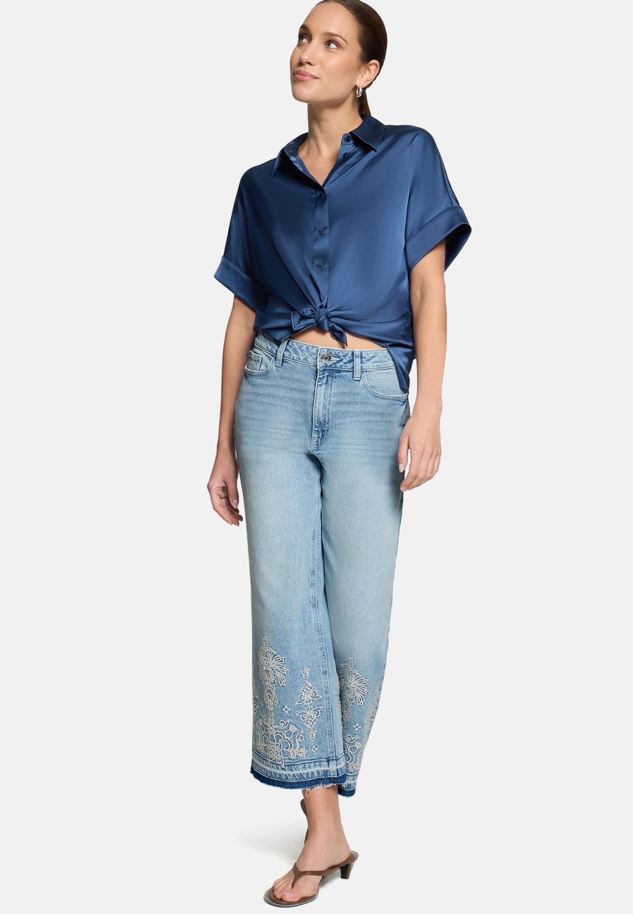 Skinny Jeans di zero in blu: frontale