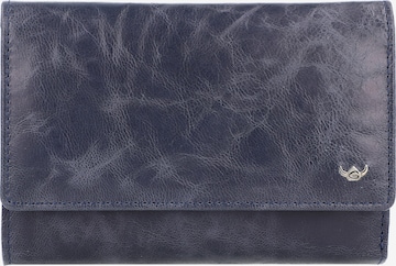 GOLDEN HEAD Wallet in Blue: front