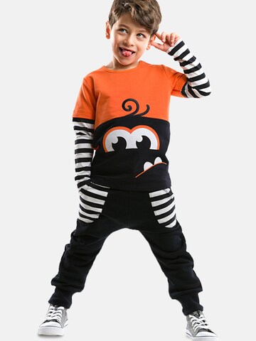 Survêtement 'Monster Joe' Denokids en orange : devant