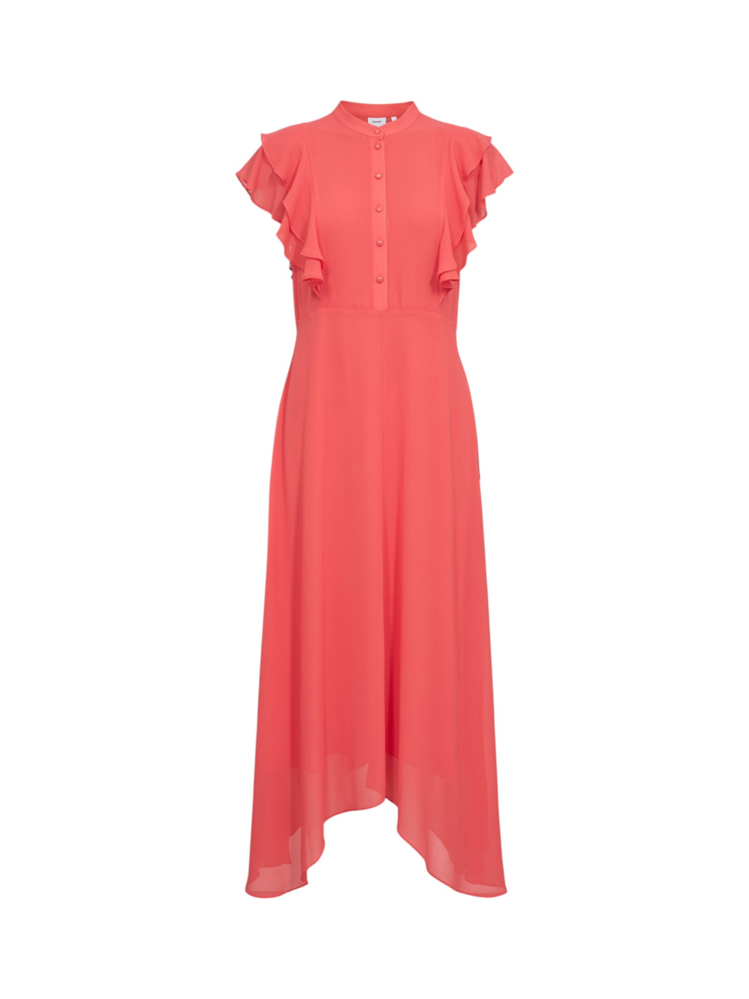NÜMPH langes Sommerkleid in Rot: Vorderseite
