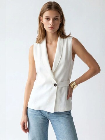 Gilet 'Westen' di MixRay in bianco: frontale