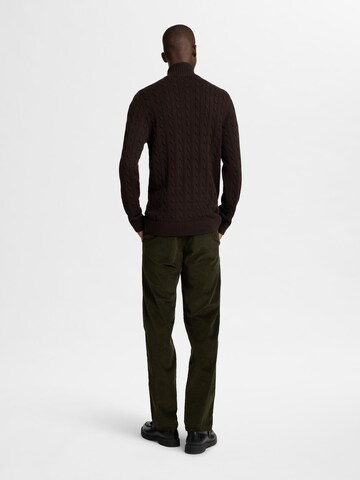 Pull-over SELECTED en marron