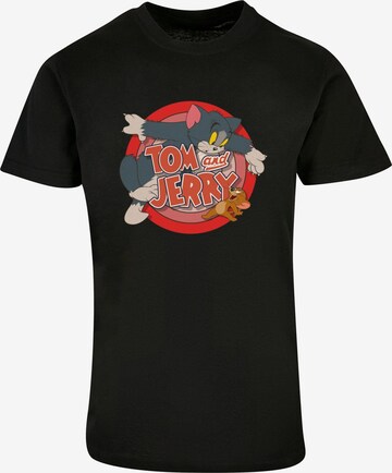 ABSOLUTE CULT Shirt 'Tom and Jerry - Classic Catch' in Zwart: voorkant