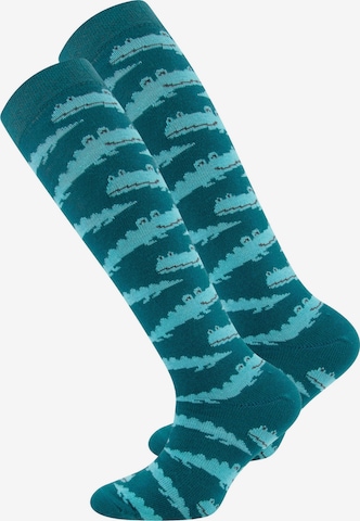 EWERS Ponožky 'Krokodil' – modrá: přední strana