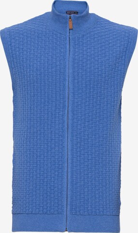 Felix Hardy Gebreid vest in Blauw: voorkant