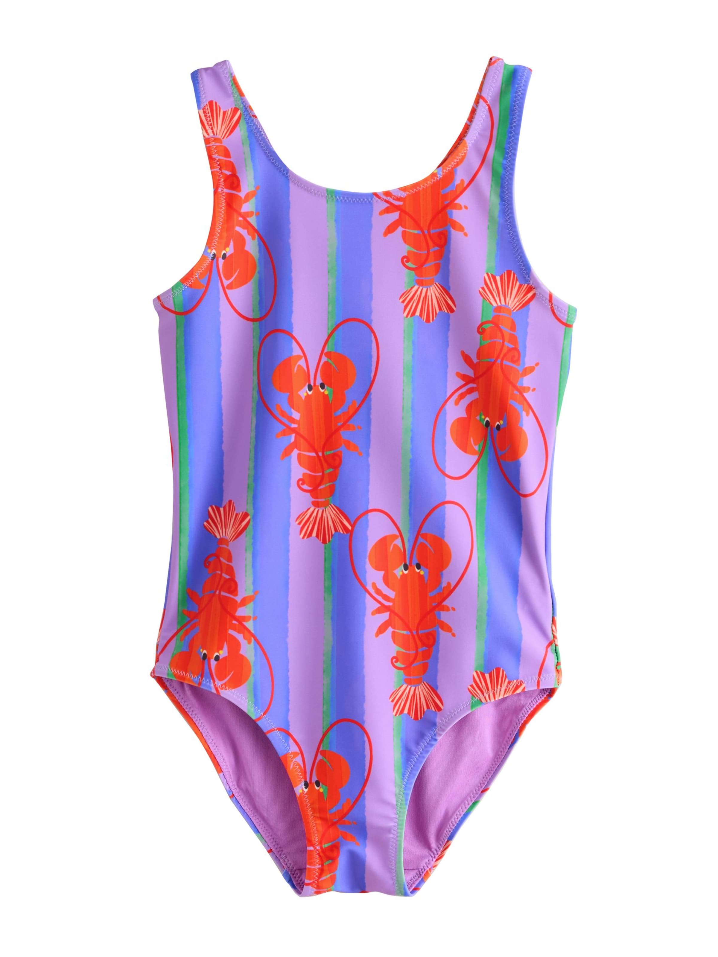 Next Swimsuit in Light green / Light purple / Dark purple / Bright red, Item view