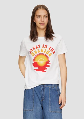 T-shirt QS en blanc : devant